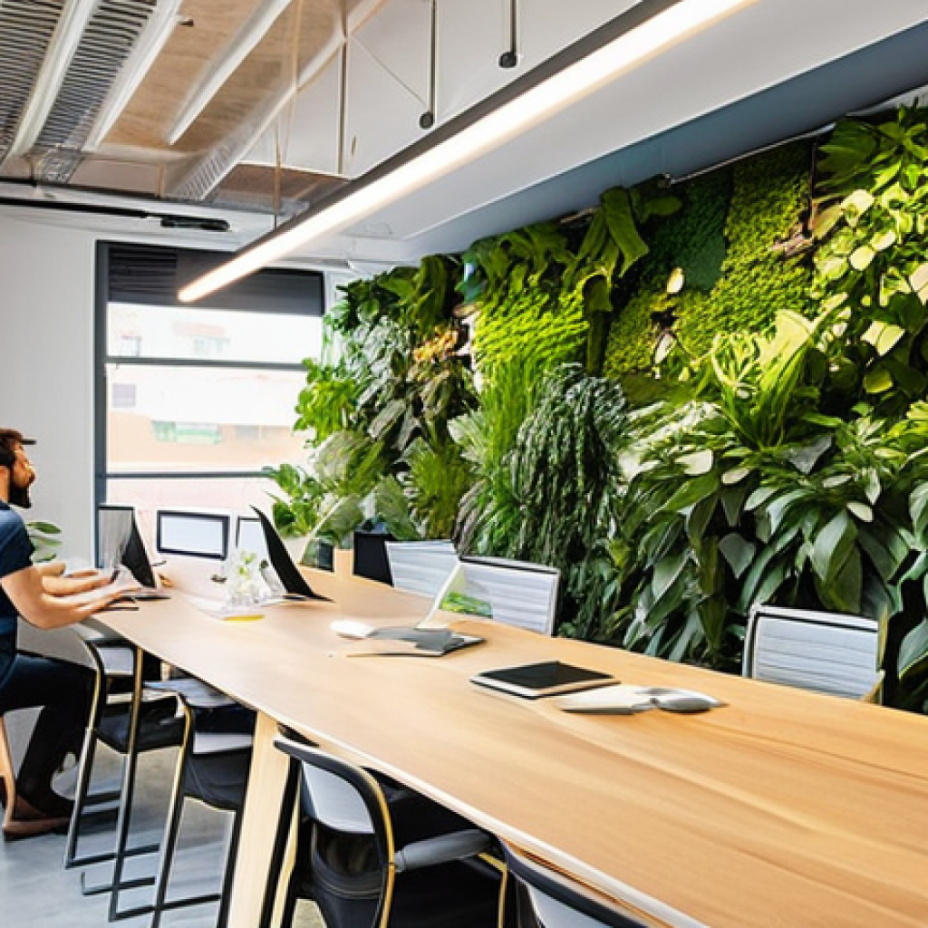 코워킹 스페이스의 사회적 책임과 지속 가능성 - **Prompt 1: The Green Awakening: Sustainable Coworking Architecture in a Spanish City.**
"A brig...