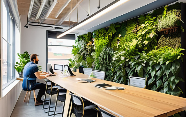 코워킹 스페이스의 사회적 책임과 지속 가능성 - **Prompt 1: The Green Awakening: Sustainable Coworking Architecture in a Spanish City.**
"A brig...