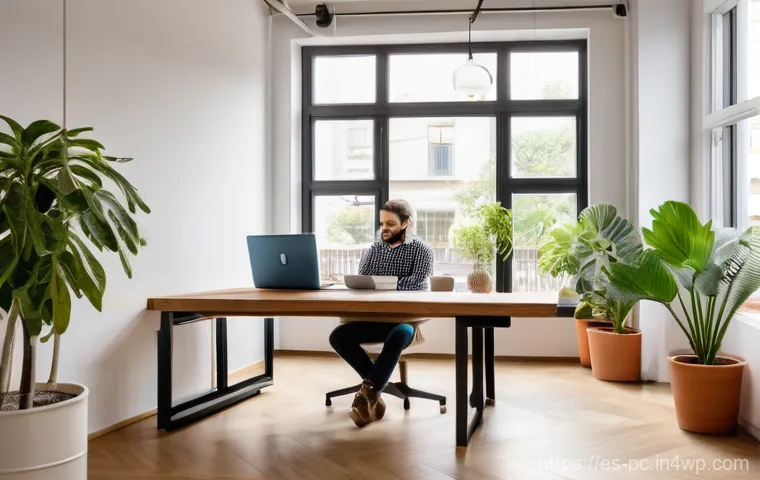 프리랜서를 위한 최적의 코워킹 환경 구축 - ### Image Prompt 1: The Transformative Journey to a Vibrant Coworking Hub