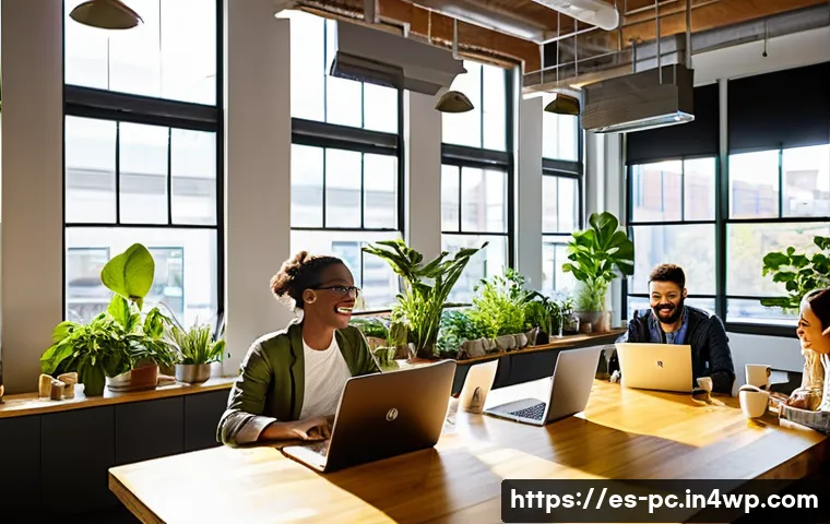 코워킹 스페이스의 혁신적인 비즈니스 모델 - **Prompt 1: Vibrant Coworking Community & Collaboration**
    "A bright, dynamic, and modern coworki...